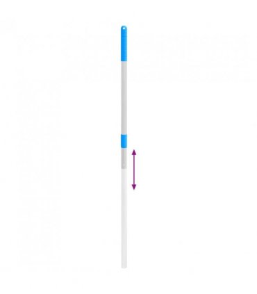 vidaXL Pitchfork Handle Telescopic Silver Steel