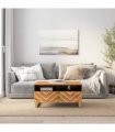 vidaXL Coffee Table Brown and Black 80x54x40 cm Solid Wood Mango