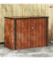 vidaXL Garden Storage Box Brown 151.5 x 82 x 110.5 cm Steel