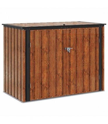 vidaXL Garden Storage Box Brown 151.5 x 82 x 110.5 cm Steel