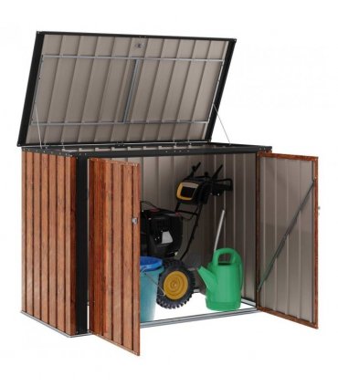vidaXL Garden Storage Box Brown 151.5 x 82 x 110.5 cm Steel