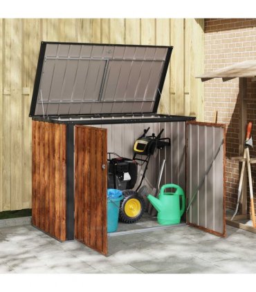 vidaXL Garden Storage Box Brown 151.5 x 82 x 110.5 cm Steel