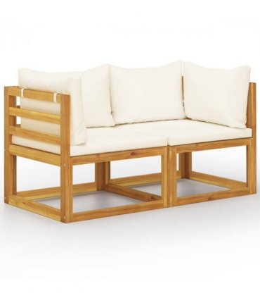 vidaXL Garden Bench | Cream white and wood