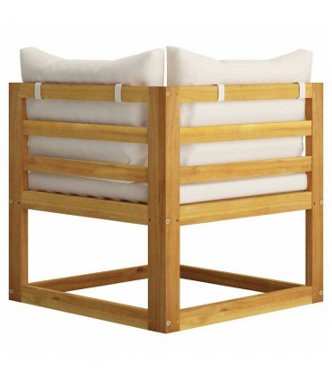 vidaXL Garden Bench | Cream white and wood