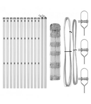 vidaXL Ground Fix Welded Wire Fence 25 x 0.8 m Galvanised Steel Silver