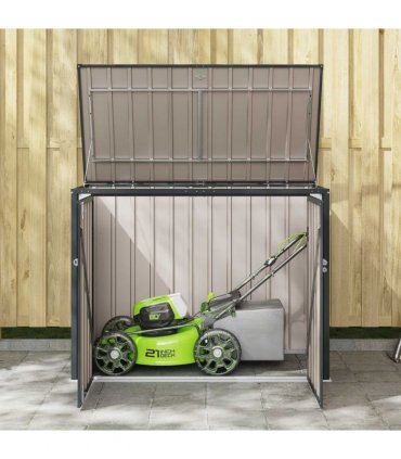 vidaXL Garden Storage Box Black 151.5 x 82 x 110.5 cm Steel