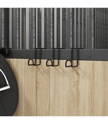 vidaXL Bridle Hangers 3 pcs Black Steel