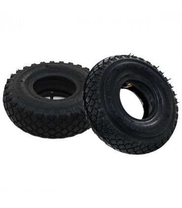 vidaXL 2 Tyres 2 Inner Tubes 3.00-4 260x85 for Sack Truck Wheel Rubber