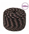 vidaXL Boat Rope Black 12 mm 100 m Polypropylene