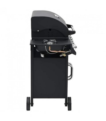 vidaXL Gas Barbecue Grill 4+1 Cooking Zone Black Steel