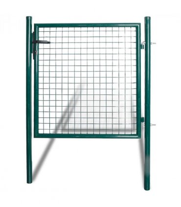vidaXL Single Door Fence Gate 100x100 cm Powder-Coated Steel