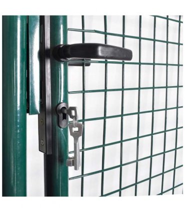 vidaXL Single Door Fence Gate 100x100 cm Powder-Coated Steel