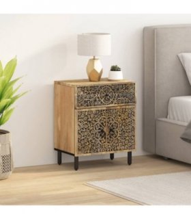 vidaXL Bedside Cabinet 50x33x60 cm Solid Wood Mango