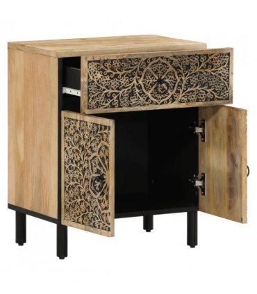 vidaXL Bedside Cabinet 50x33x60 cm Solid Wood Mango