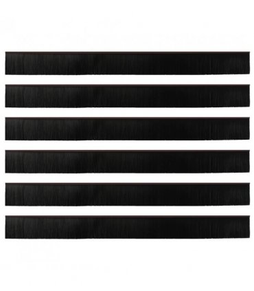 vidaXL Self-adhesive Door Brush Seals 6 pcs Brown 100 cm