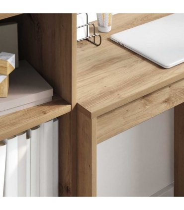 vidaXL Desk with Drawer with Shelf with Storage 2 pcs Artisan Oak