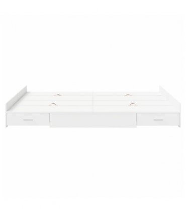 vidaXL Storage Bed Frame White 160 x 200 cm Engineered Wood