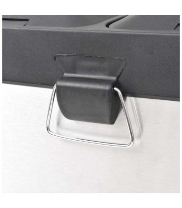 vidaXL Recycling Pedal Bin Garbage Trash Bin Stainless Steel 36 L