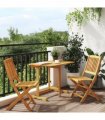 vidaXL 3 Piece Folding Garden Dining Set Solid Wood Acacia
