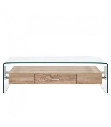 vidaXL Coffee Table Clear 98x45x31 cm Tempered Glass