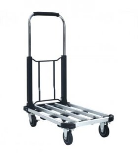 vidaXL Foldable Transport Trolley 150 kg Aluminium Sliver