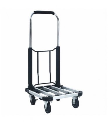 vidaXL Foldable Transport Trolley 150 kg Aluminium Sliver