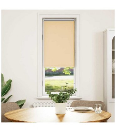 vidaXL Roller Blind Blackout Beige 45x130 cm Fabric Width 40.7 cm Polyester