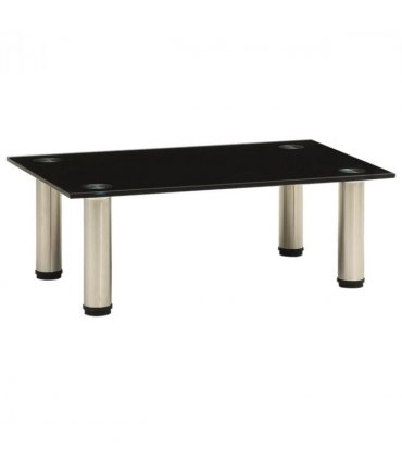 vidaXL TV Stand Black 40x35x17 cm Tempered Glass