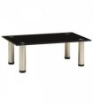 vidaXL TV Stand Black 40x35x17 cm Tempered Glass
