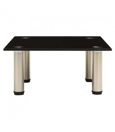 vidaXL TV Stand Black 40x35x17 cm Tempered Glass