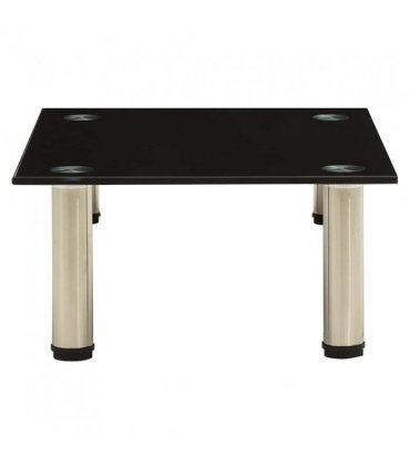 vidaXL TV Stand Black 40x35x17 cm Tempered Glass