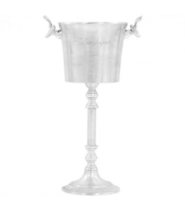vidaXL Champagne Cooler Solid Aluminium 39x29x71 cm Silver