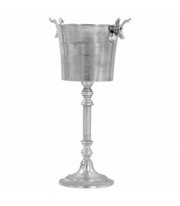 vidaXL Champagne Cooler Solid Aluminium 39x29x71 cm Silver