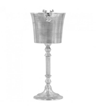 vidaXL Champagne Cooler Solid Aluminium 39x29x71 cm Silver