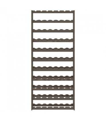 vidaXL Wine Rack for 77 Bottles Grey Solid Wood Pine