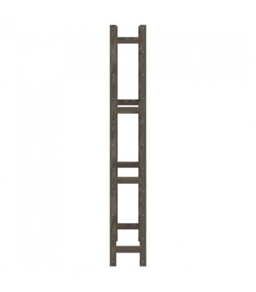 vidaXL Wine Rack for 77 Bottles Grey Solid Wood Pine