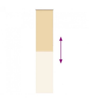 vidaXL Roller Blind Blackout Beige 50x230 cm Fabric Width 45.7 cm Polyester