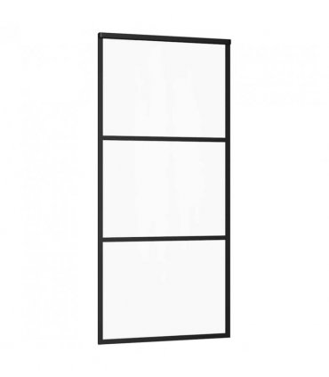 vidaXL Sliding Door with Hardware Set 90x205 cm ESG Glass&Aluminium