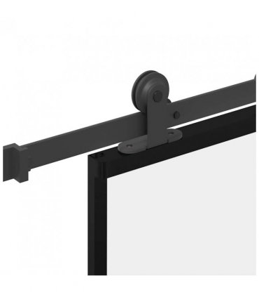 vidaXL Sliding Door with Hardware Set 90x205 cm ESG Glass&Aluminium