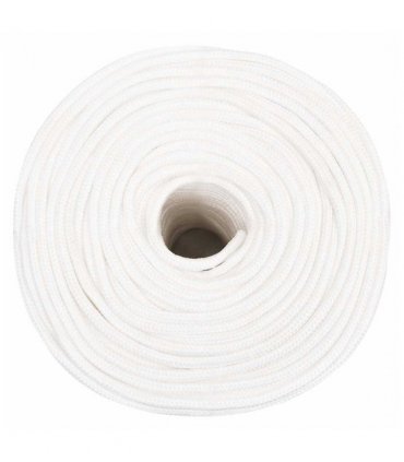 vidaXL Boat Rope Full White 10 mm 250 m Polypropylene