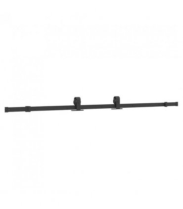 vidaXL Sliding Door with Hardware Set Black 90x205 cm ESG Glass