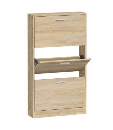 vidaXL Shoe Cabinet Oak 59x17x108 cm Engineered Wood