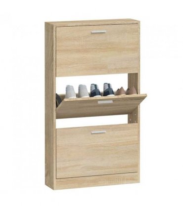 vidaXL Shoe Cabinet Oak 59x17x108 cm Engineered Wood