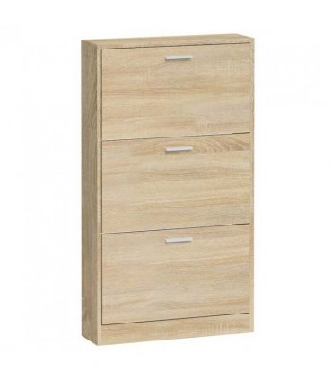 vidaXL Shoe Cabinet Oak 59x17x108 cm Engineered Wood