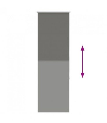 vidaXL Roller Blind Blackout Grey 55x130 cm Fabric Width 50.7 cm Polyester
