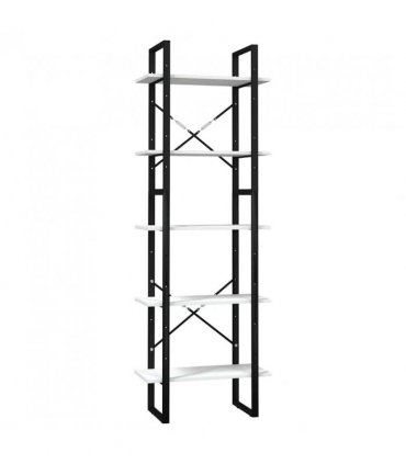 vidaXL 5-Tier Book Cabinet White 60x30x175 cm Pinewood