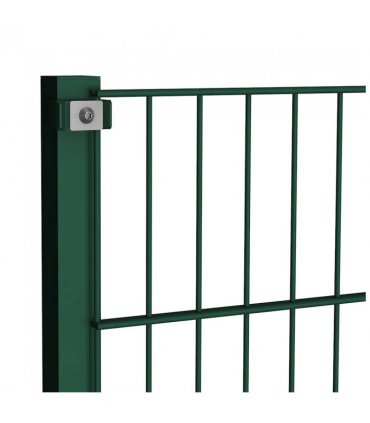 vidaXL Fence Panel with Posts Iron 176.5x80 cm Green