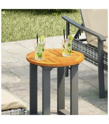 vidaXL Table Top Ø40x2 cm Round Solid Wood Acacia