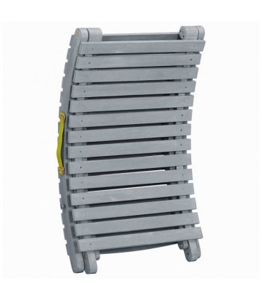 vidaXL Sun Lounger | Grey wash | Solid acacia wood | Standard Sun Lounger Size