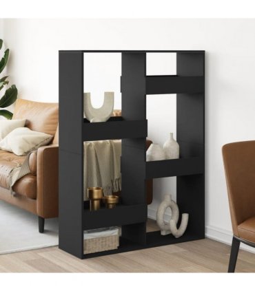 vidaXL Room Divider Black 100x33x135 cm Engineered Wood